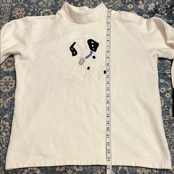 Vintage Disney Dalmatian Dog Embroidered White Black Pullover Sweatshirt Casual - Picture 11 of 11
